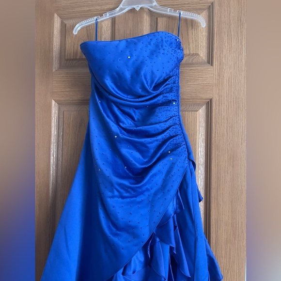 JCPenny Royal Blue Beaded Prom Dress - Picture 2 of 4